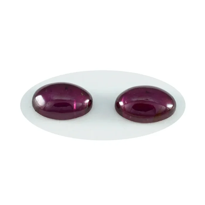 Garnet 1PC Small 6×9 MM Oval Cabochon Red Fiery semi Precious Gems