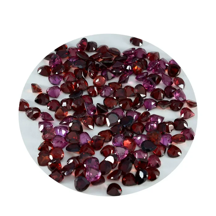 Garnet 1PC Small 8×8 MM Heart Faceted Red Luster Semi Precious Loose Gemstones