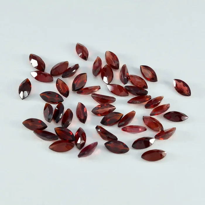 Garnet 1PC Tiny 3×6 MM Marquise Faceted Red Brilliant Semi Precious Loose Gems