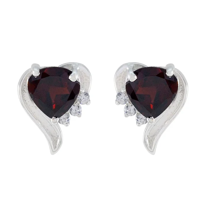 Garnet African Isabel multiple Stud Red 92.5 Silver Earring