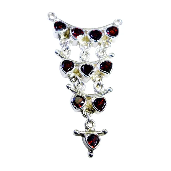 Garnet Eye-catching Latin American Silver multiple Hannah wedding Red Pendant Jewelry