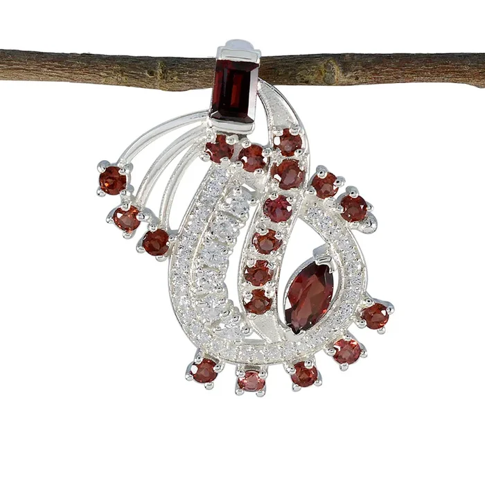Garnet Featherlight Australian 92.5 Silver multiple Camilla Love Red Pendant Jewellery