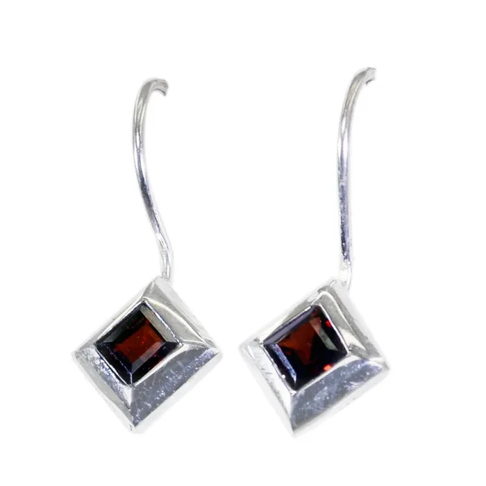 Garnet Italian Isabel multiple Dangle Red 925 Silver Earring
