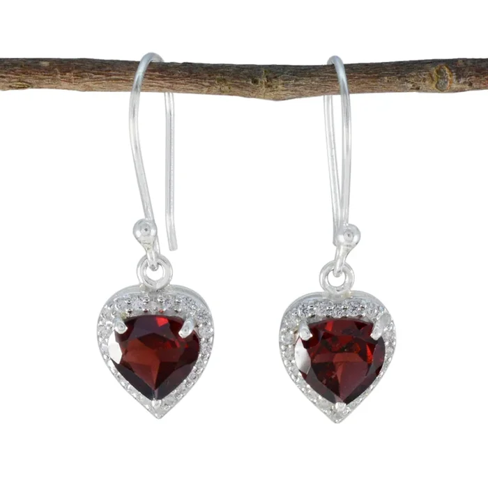 Garnet Latin American Ida multiple Dangle Red 925 Sterling Silver Earring