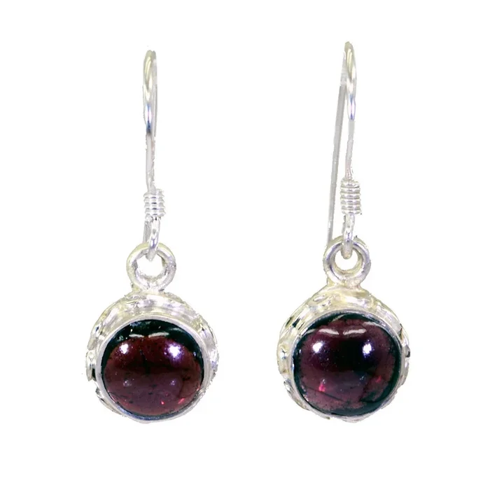 Garnet Mexican Mei multiple Dangle Red 92.5 Silver Earring