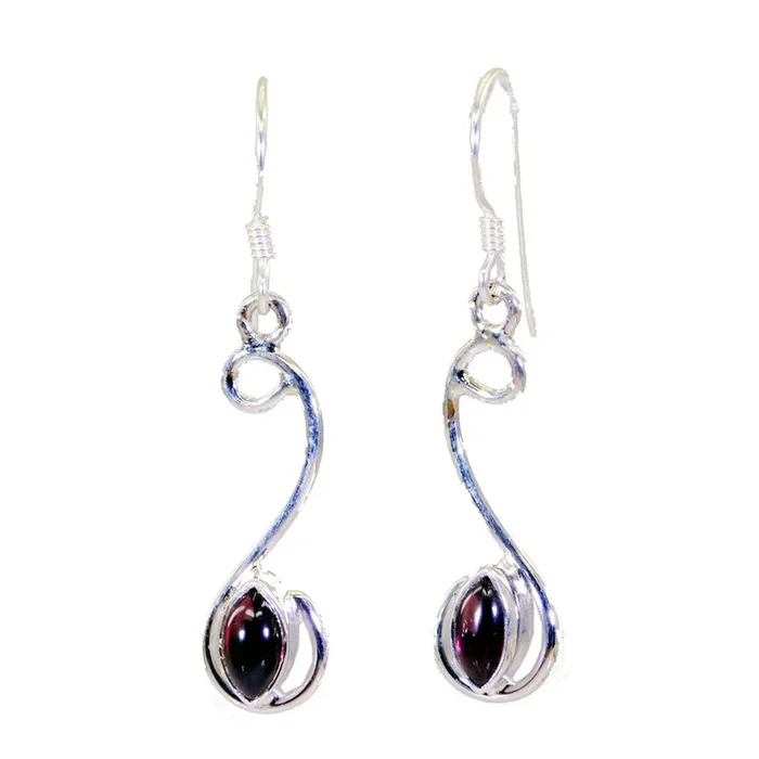 Garnet Middle Eastern Teresa multiple Dangle Red Sterling Silver Earring