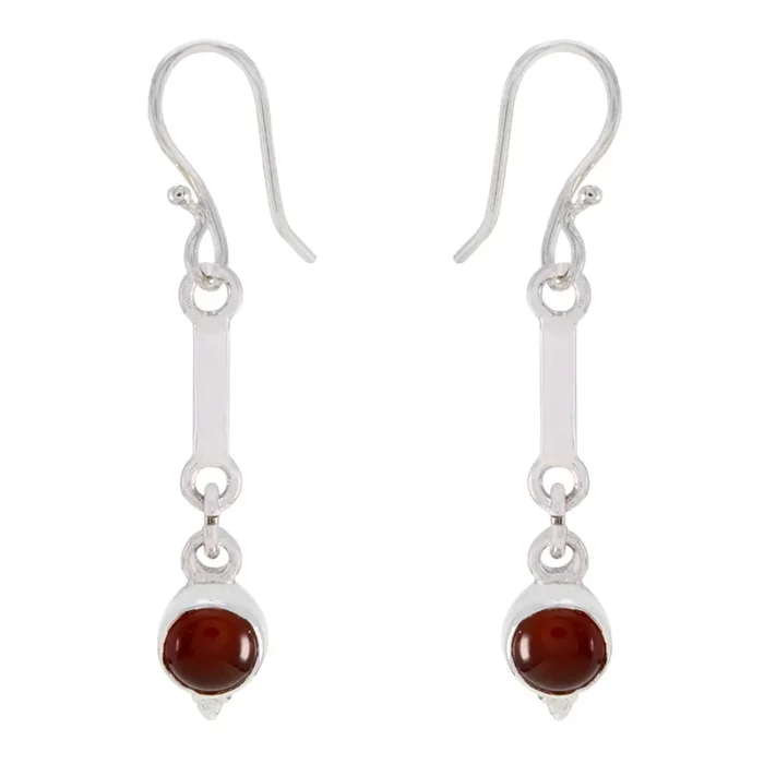 Garnet Russian Alice multiple Dangle Red 92.5 Silver Earring