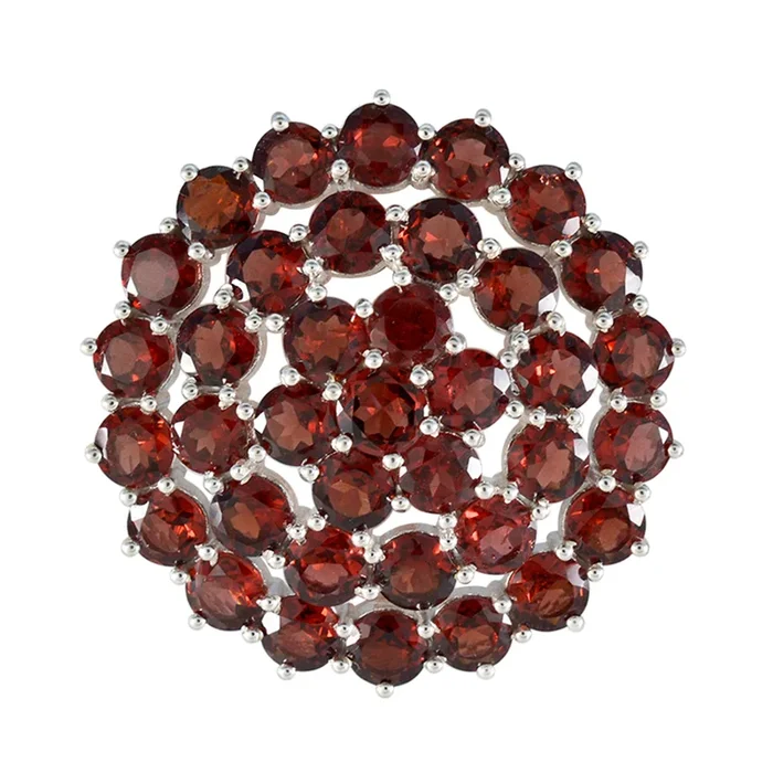 Garnet Statement Mexican Silver multiple Aurora Boho Red Pendant Jewelry