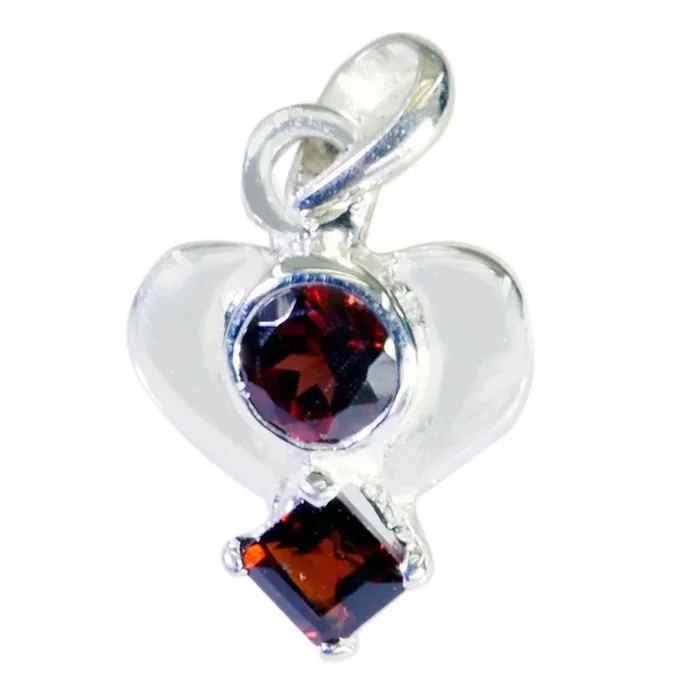Garnet Whisper-thin Mexican 925 Silver Toi et Moi Harper Love Red Pendant Jewelry