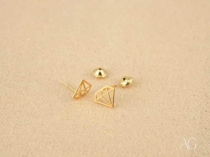 Geometric Diamond Earrings