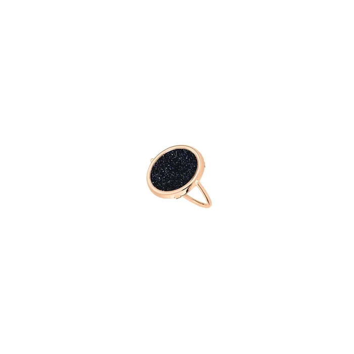 Ginette NY Ajna disc ring pink gold and blue sand ring RAJNBD – Lepage