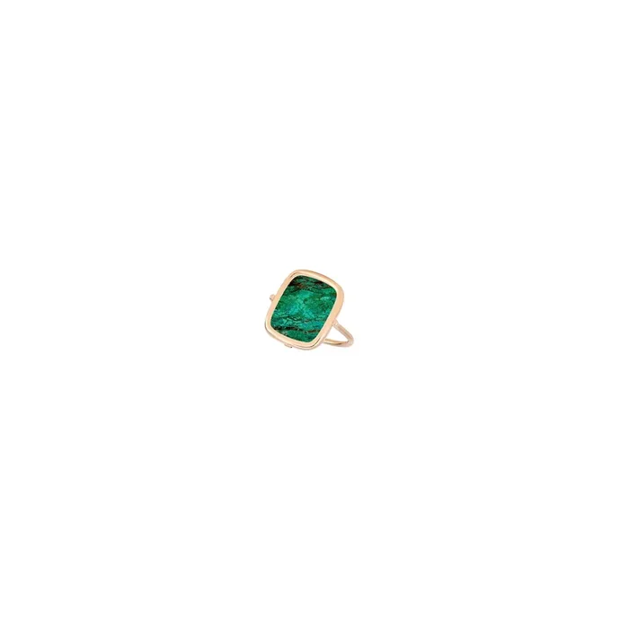 Ginette NY Antique Ring in pink golg and chrysocolle – Lepage