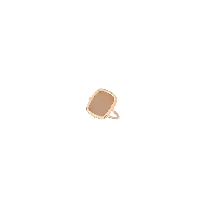 Ginette NY Antique Ring in pink golg and grey moonstone – Lepage