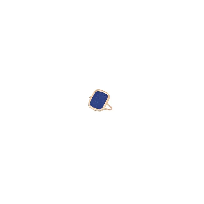 Ginette NY Antique Ring in pink golg and lapis lazuli – Lepage