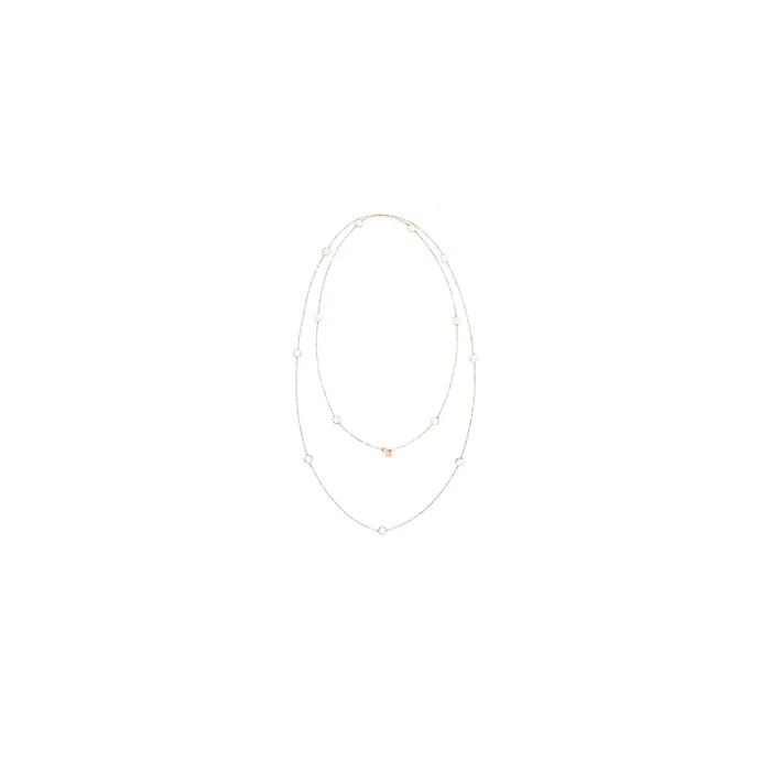 Ginette NY Ever long necklace in pink gold agate, ginette ny necklace – Lepage