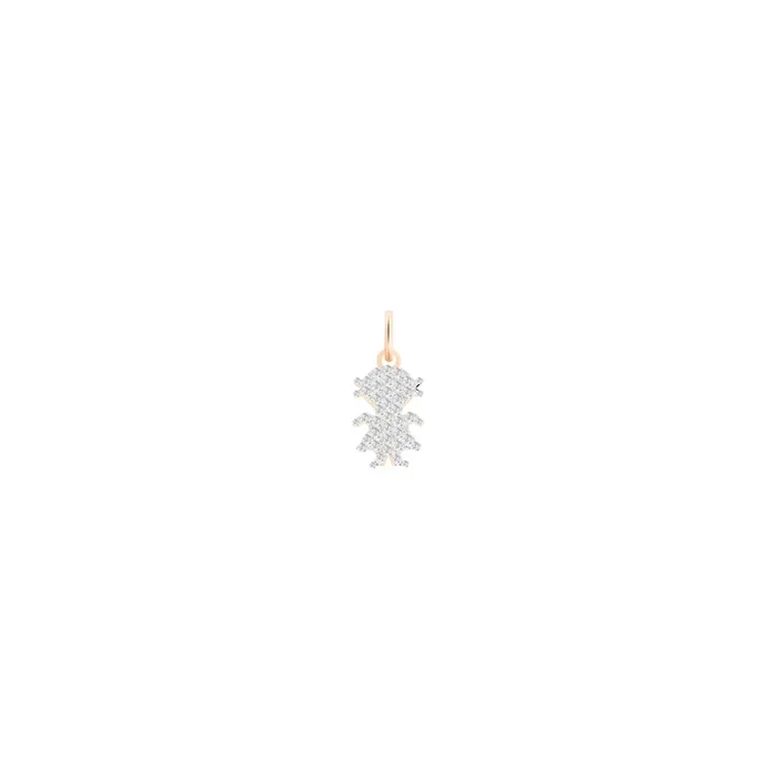 Ginette NY Girl charm pendant in diamond and rose gold – Lepage