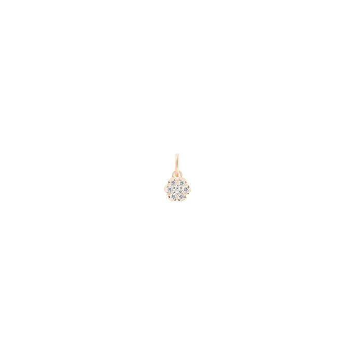 Ginette NY Lotus charm pendant in diamond and rose gold – Lepage