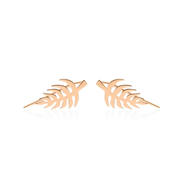 Ginette NY Palms earrings in rose gold – Lepage