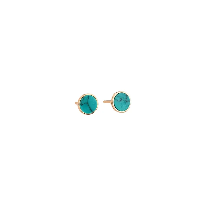 Ginette NY stud earrings turquoise pink Ever Disc BOEVET – Lepage