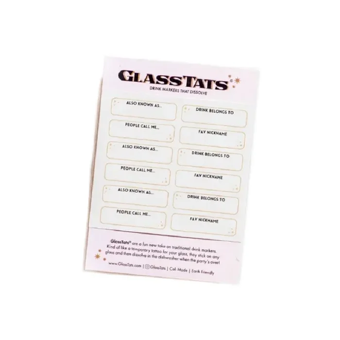 GlassTats Fill in the Blank Drink Markers