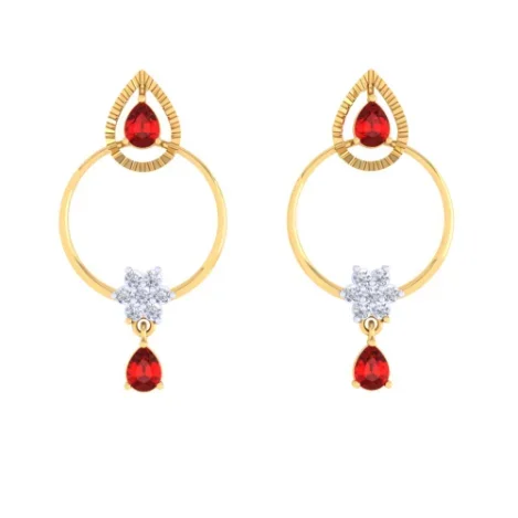 Gold Earrings With Artisanal Craftsmanship