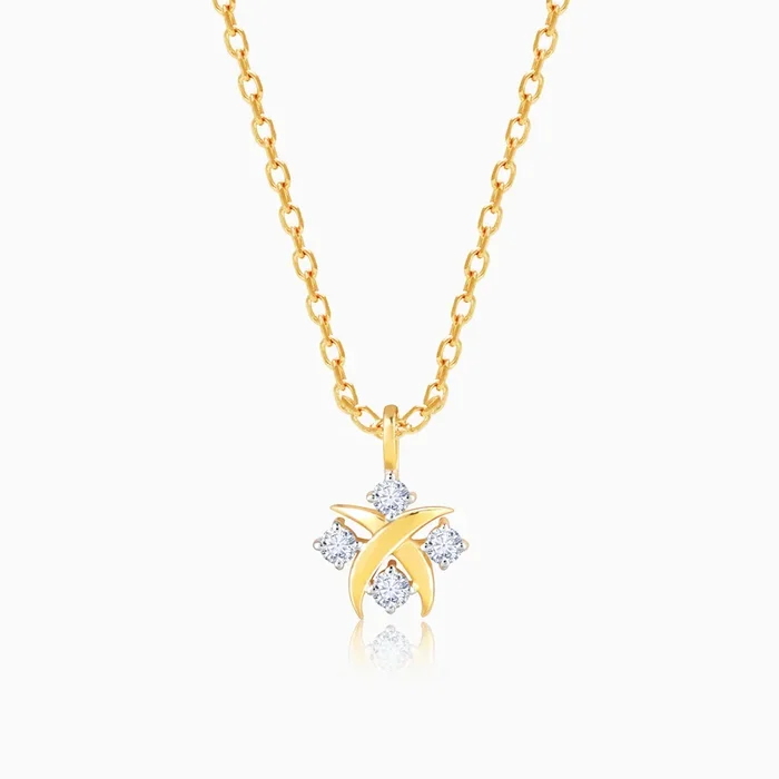 Gold Glorious Quartet Diamond Pendant