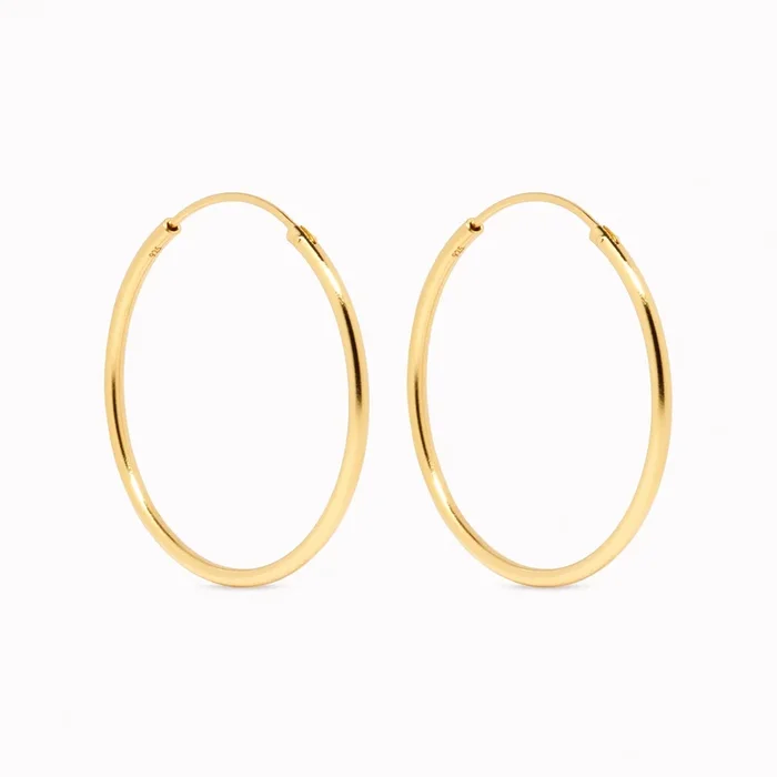 Gold Hoop Earrings 30mm – Rebecca