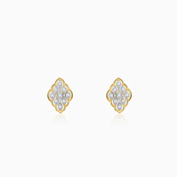 Gold Labyrinth Lab Grown Diamond Earrings