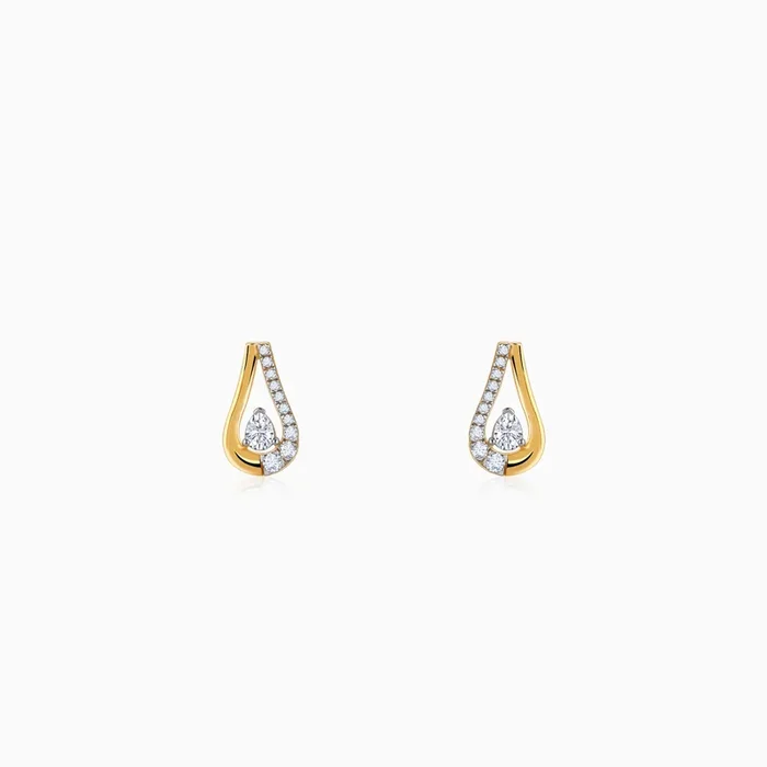Gold Majestic Aura Diamond Earrings