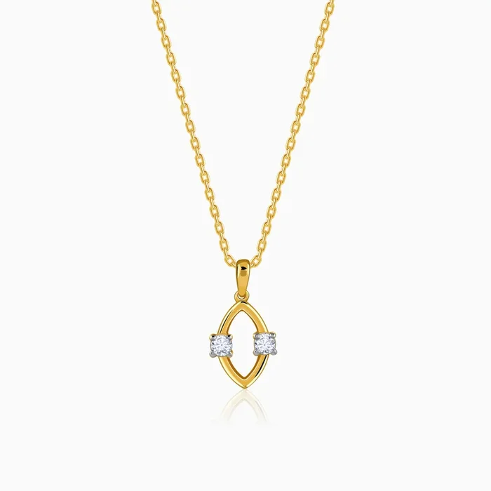 Gold Marquise Gleam Lab Grown Diamond Pendant