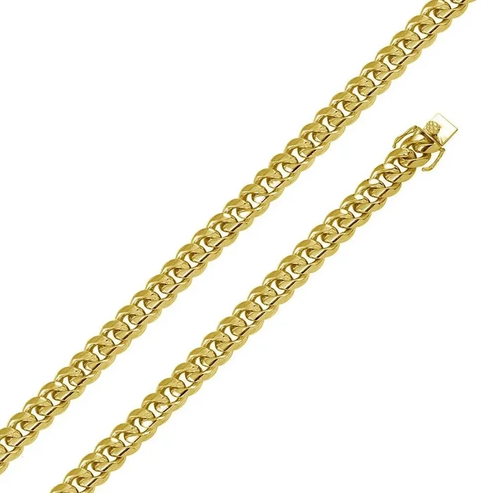 Gold Plated 925 Sterling Silver Miami Cuban 400 Chain or Bracelet Box Lock 12.8mm – CH445 GP