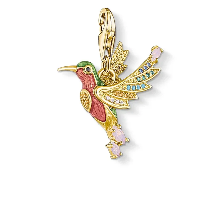 Gold Plated Sterling Silver Thomas Sabo Charm Club Hummingbird