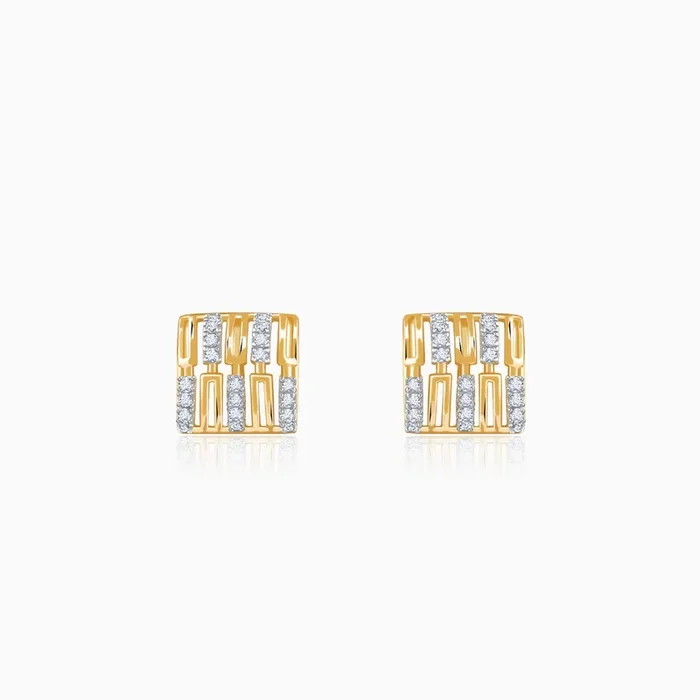 Gold Princess Lab Grown Diamond Stud Earrings