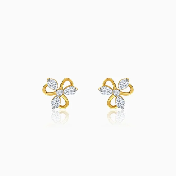 Gold Triluma Lab grown Diamond Earrings