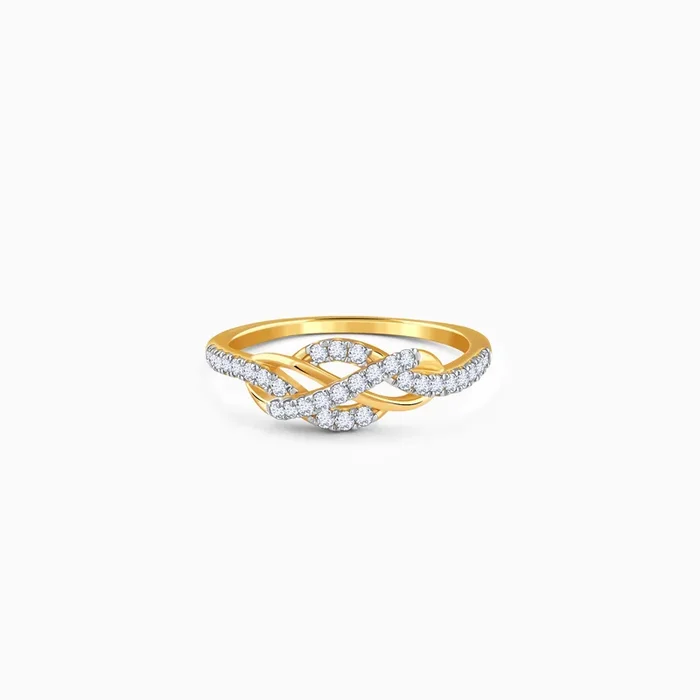 Gold Twirl of Light Lab Grown Diamond Ring