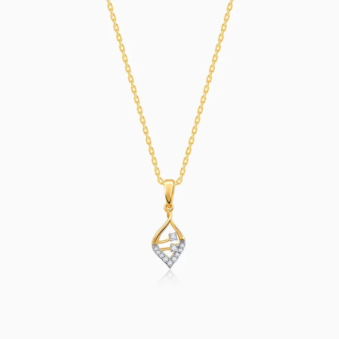 Gold Veil Diamond Pendant