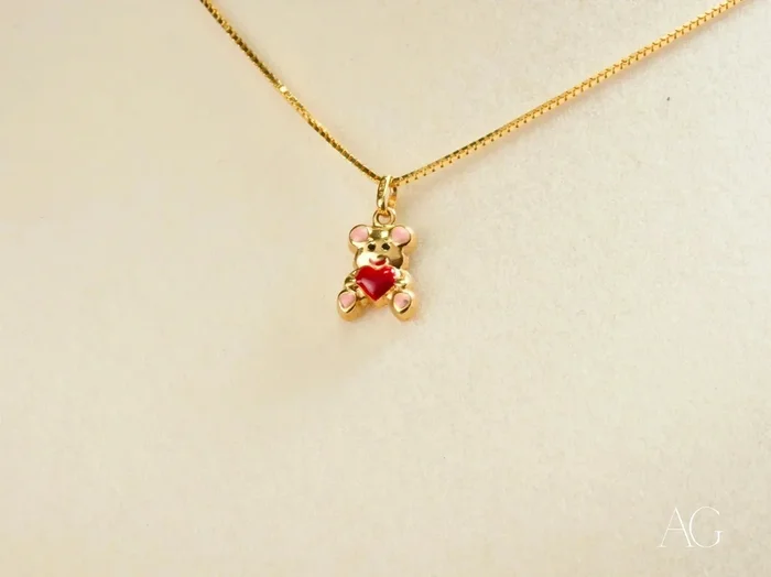 Golden Cub Bear Pendant