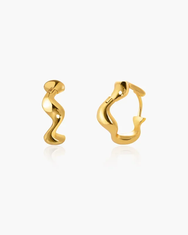 Goldene Wellen-Creolen