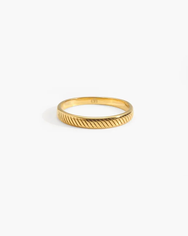 Goldener Twill-Ring