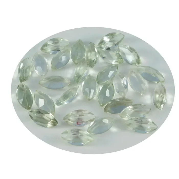Green Amethyst 10PC Tiny 2×4 MM Marquise Faceted Green Fine Semi Precious Gems