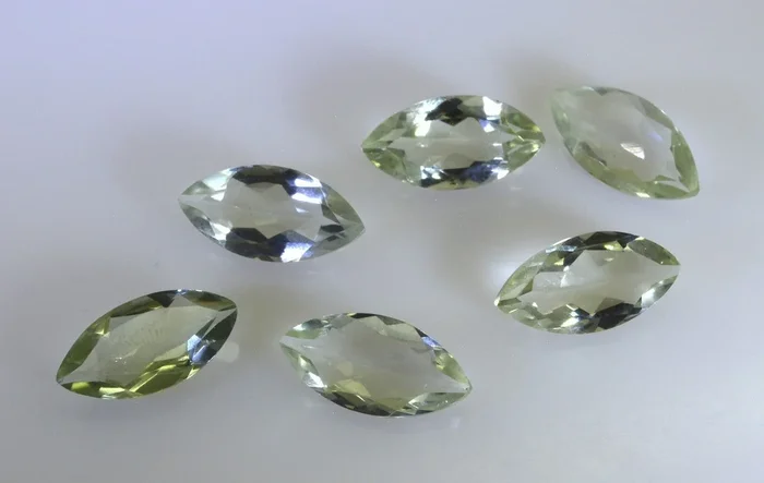 Green Amethyst 1PC Chunky 10×20 MM Marquise Faceted Green Sparkling Semi Precious Gems