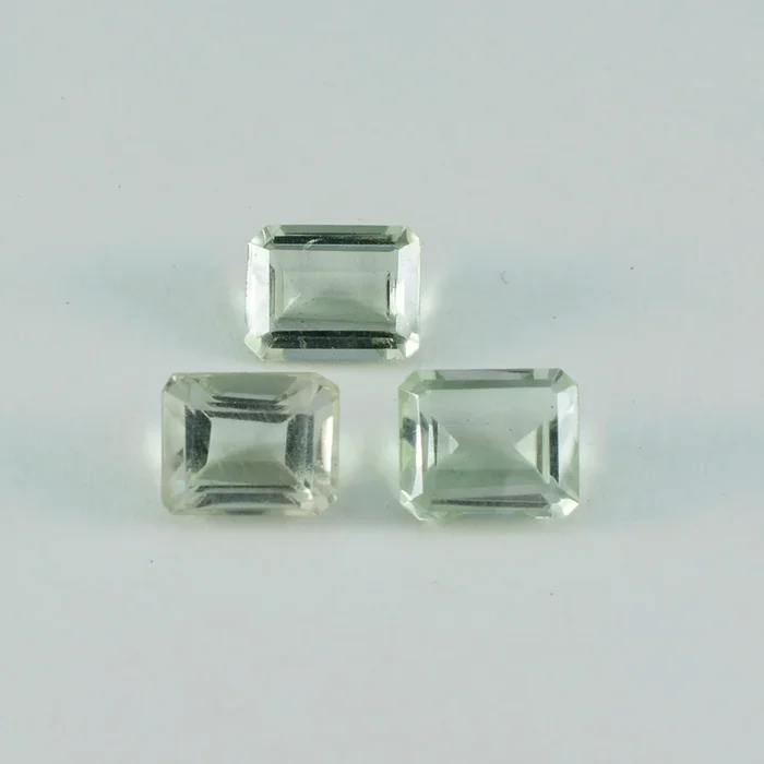 Green Amethyst 1PC Chunky 13×18 MM Emerald Faceted Green Luster Semi Precious Loose Gemstones