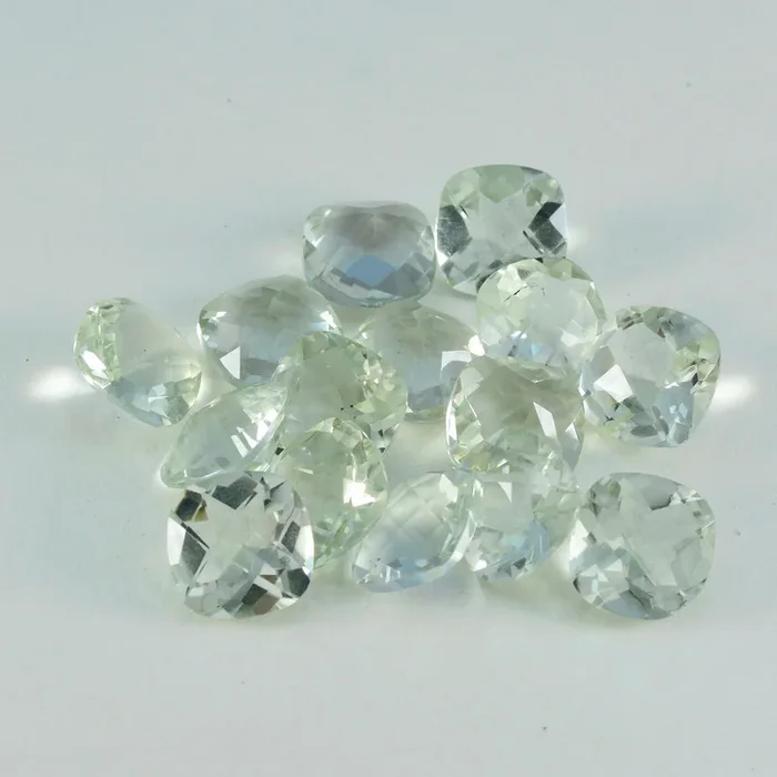 Green Amethyst 1PC Large 11×11 MM Cushion Faceted Green Fine Semi Precious Gems