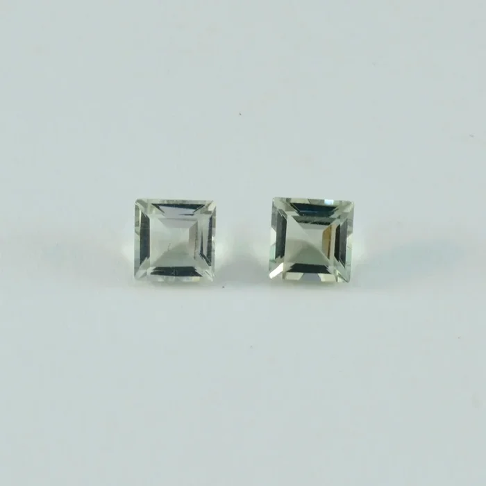 Green Amethyst 1PC Large 11×11 MM Square Faceted Green Fine Semi Precious Gems