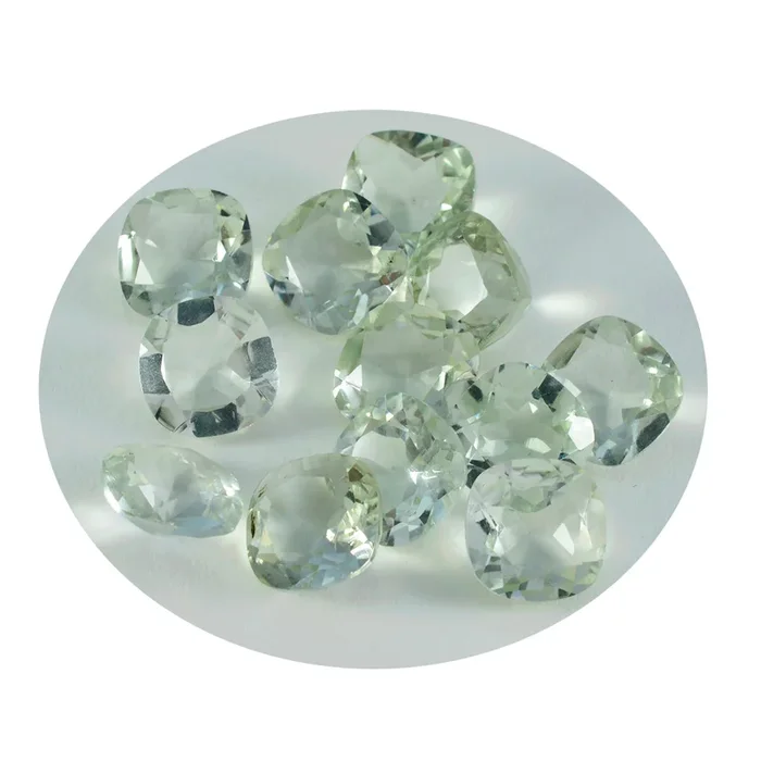 Green Amethyst 1PC Small 7×7 MM Cushion Faceted Green Splendid Semi Precious Gems
