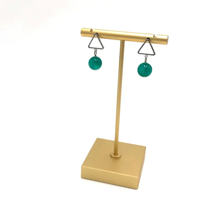 Green Moonglow Mod Tree Earrings – Silver