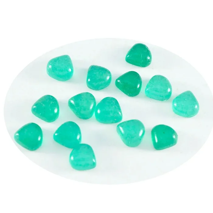 Green Onyx 10PC Tiny 3×3 MM Heart Cabochon Green Polished semi Precious Loose Gemstones