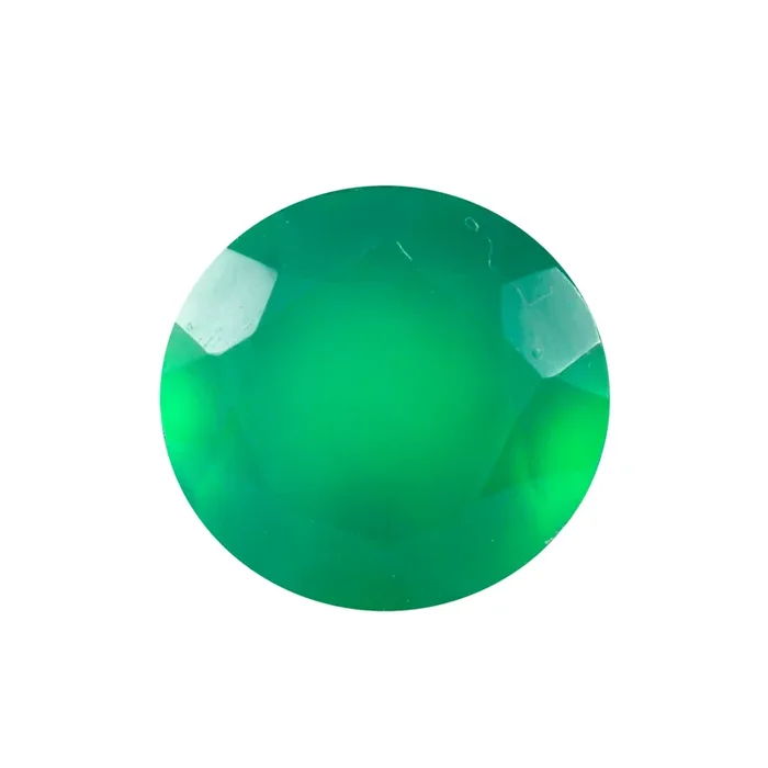Green Onyx 1PC Chunky 14×14 MM Round Faceted Green Genuine Semi Precious Loose Gems
