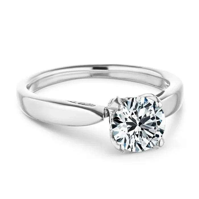 Gwenyth Lab Grown Diamond Four Prong Side Stone Engagement Ring