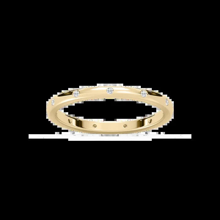 Gypsy Set Lab-Grown Diamond Eternity Ring with 0.45ctw in 14K Yellow Gold